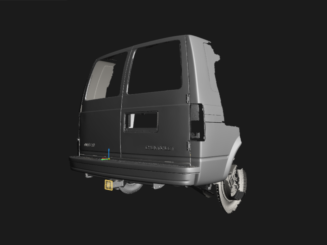 3d Scan - Chevy Astro Cargo Van '05 - Rear_Bottom