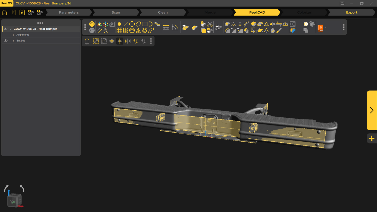 3d Scan - CUCV M1008/28 - Rear Bumper