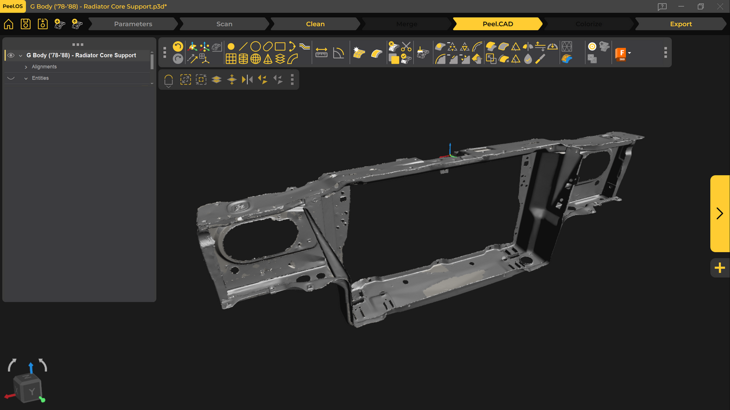 3d Scan - G Body ('78-'88) - Radiator Core Support