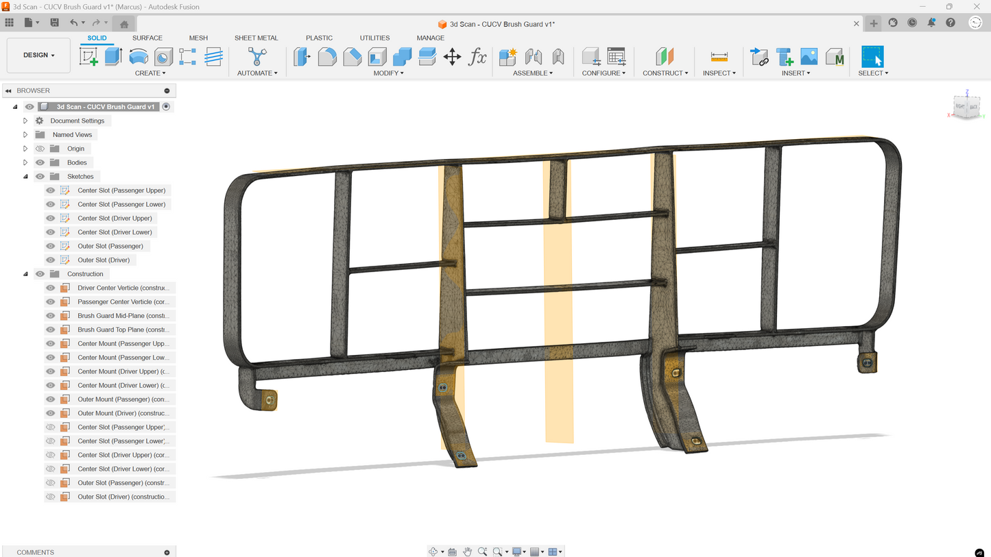 3d Scan - CUCV Brush Guard