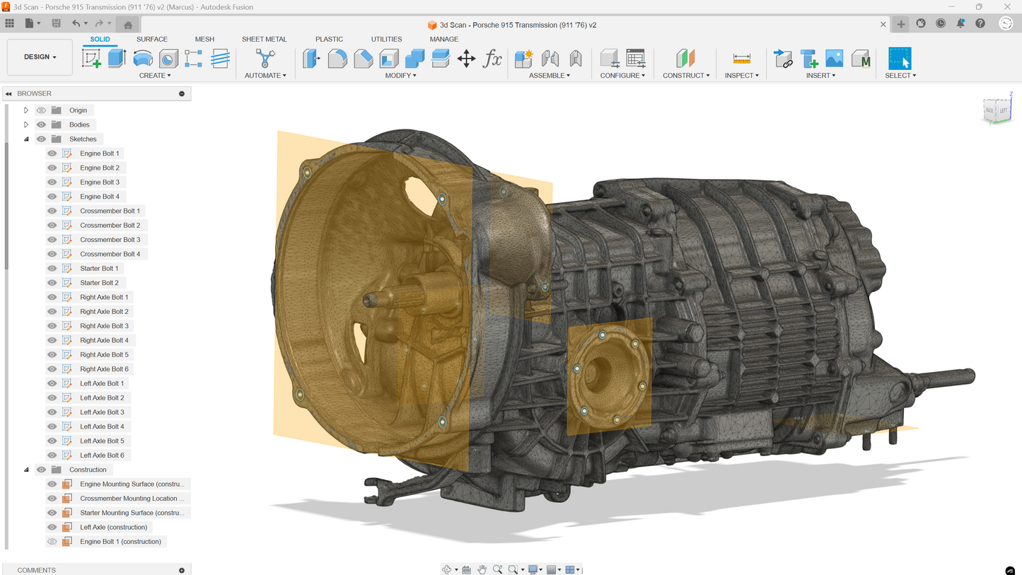 3d Scan - Porsche 915 Transmission (911 '76)