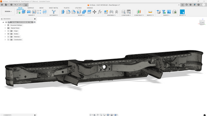 3d Scan - CUCV M1008/28 - Rear Bumper