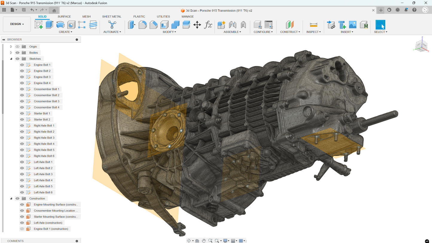 3d Scan - Porsche 915 Transmission (911 '76)